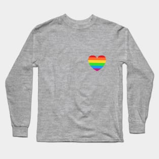 Heart (Small, Rainbow) Long Sleeve T-Shirt
